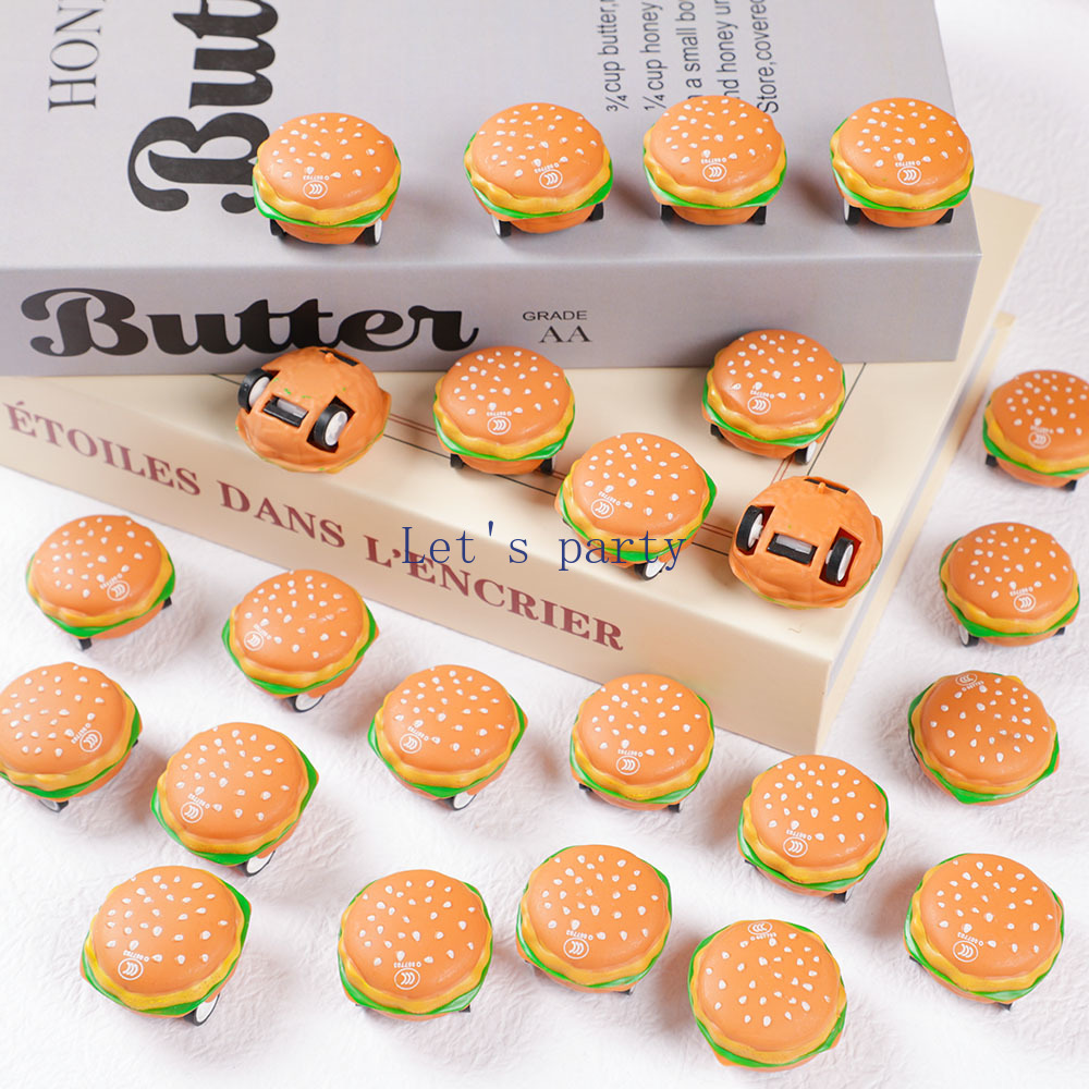Baby Food Product - 15 ชิ้นมินิน่ารัก 3D Burger ดึงกลับรถยนต์ของเล่นสําหรับเด็กวันเกิด Party