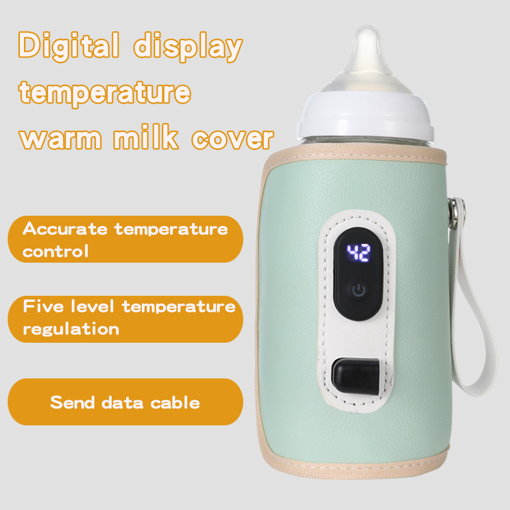 Baby Food Zip Lock Bag - ฝาครอบฉนวนขวดนมแบบพกพาพร้อมจอแสดงผลดิจิตอลอุณหภูมิคงที่ปรับความอบอุ่นกลางแจ้งทุกเพศ