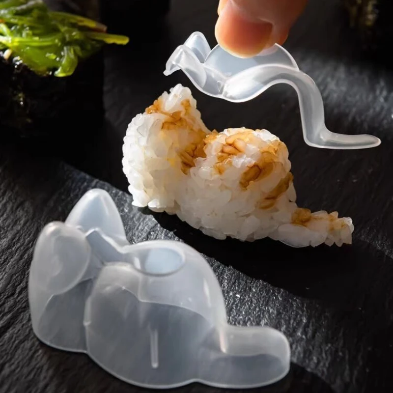 Baby Food In Japan - แม่พิมพ์ข้าวปั้นรูปแมวนำเข้าจากญี่ปุ่น อุปกรณ์ทานอาหารสำหรับเด็ก แม่พิมพ์ซูชิพลาสติกสำหรับใช้ในครัวเรือน เครื่องปั้นข้าวสำหรับอาหารเสริม