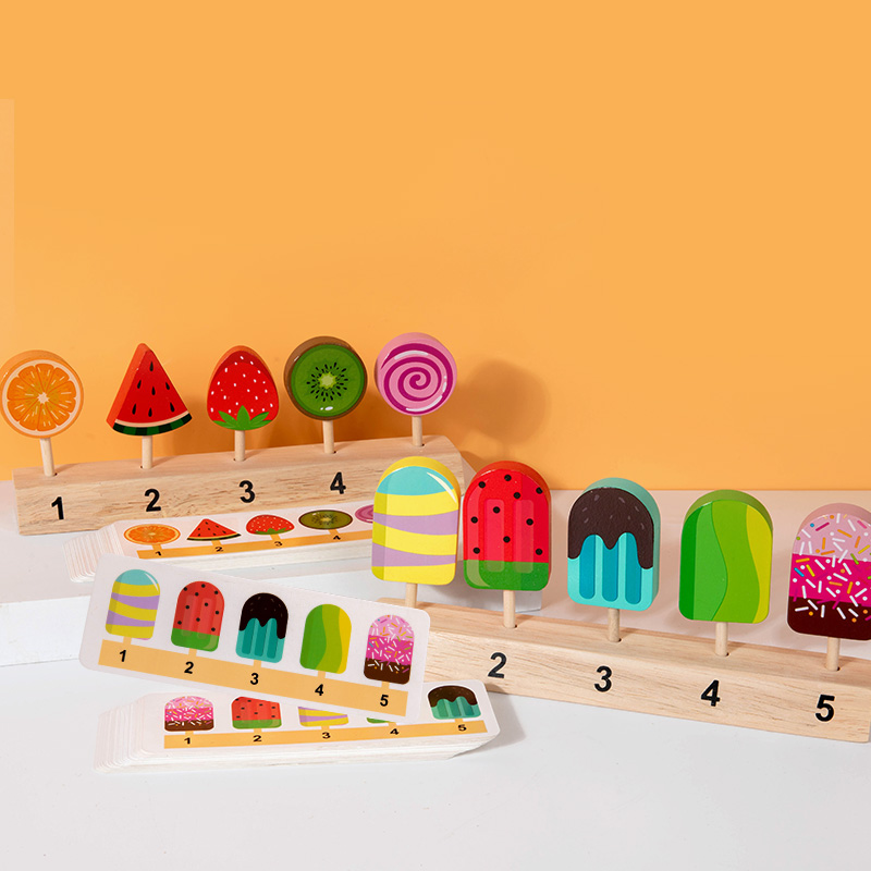 Baby Food Product - ของเล่นจับคู่ไอศกรีมแท่งสำหรับเด็กผู้หญิง, ไอศกรีมจำลอง, ของเล่นเสริมสร้างจินตนาการ, ของเล่นเสริมพัฒนาการสำหรับเด็กเล็ก