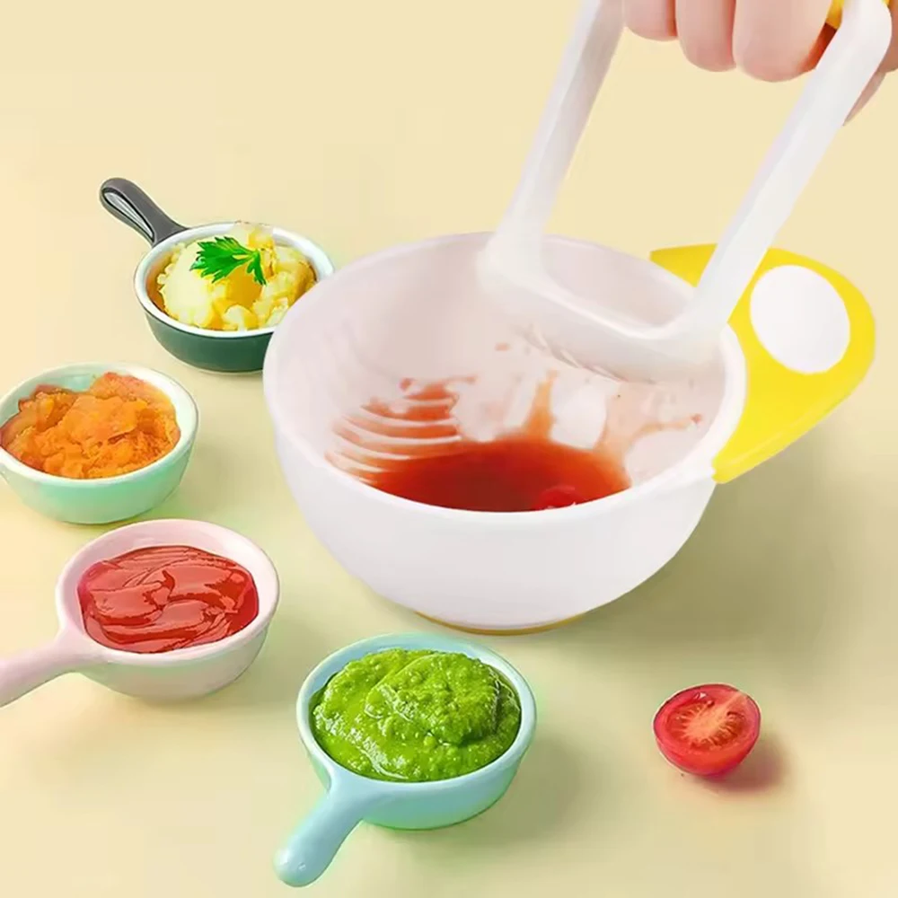 Baby Food Mill - ชุดชามบดและเสิร์ฟอาหาร ชามบดอาหาร 2 ชิ้น ชามบดแบบพกพา สำหรับทำอาหารเด็ก
