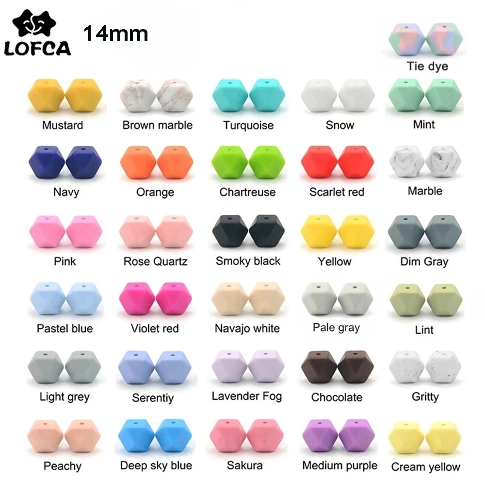 Baby Food Product - สร้อยข้อมือ LOFCA 10Pcs ลูกปัดซิลิโคนเกรดอาหาร14มม.เด็ก Teether Baby