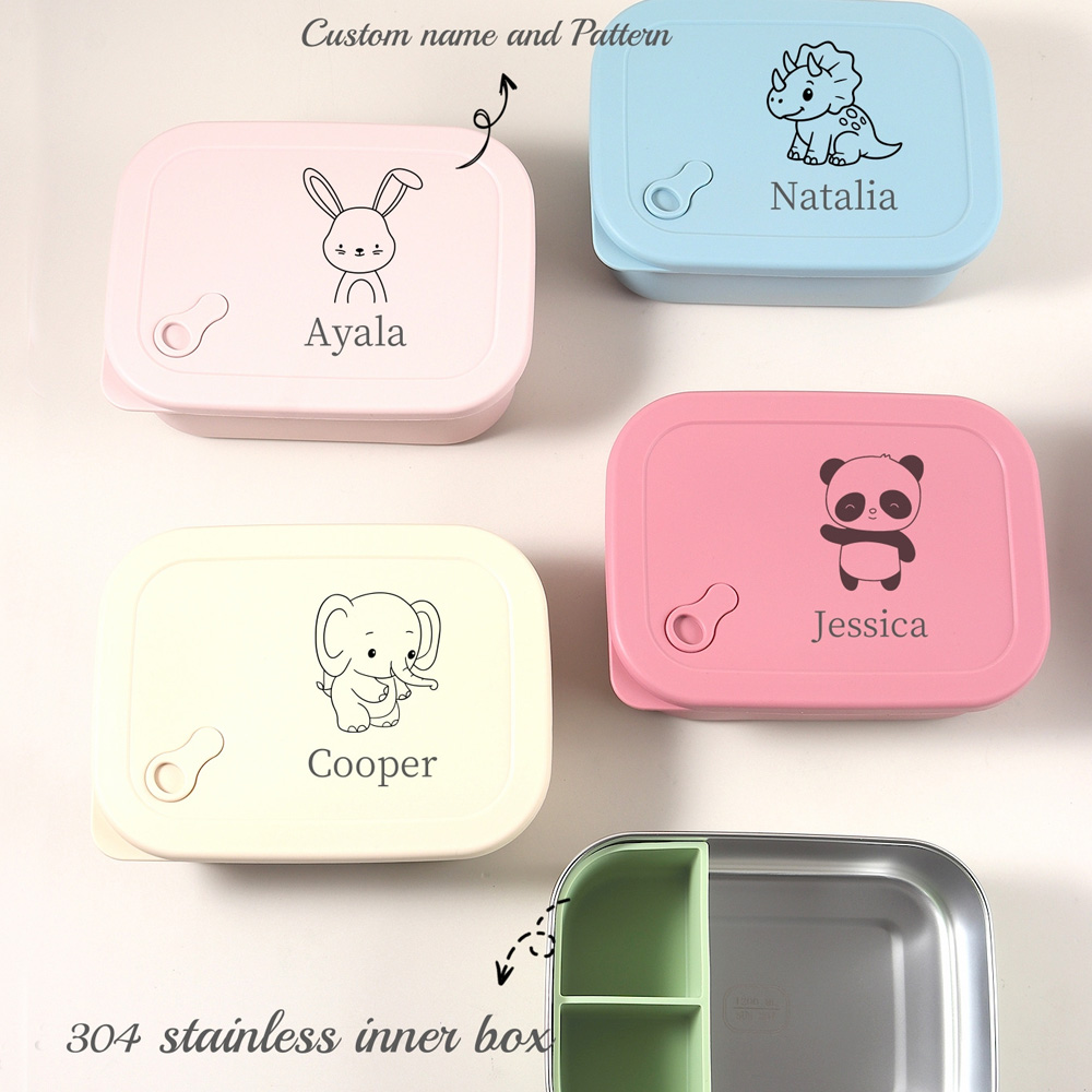 Baby Food Chopper - กล่องอาหารกลางวันเด็กซิลิโคนขนาด 1200 มล. 1 ชิ้น สกรีนชื่อและลวดลายได้ตามต้องการ