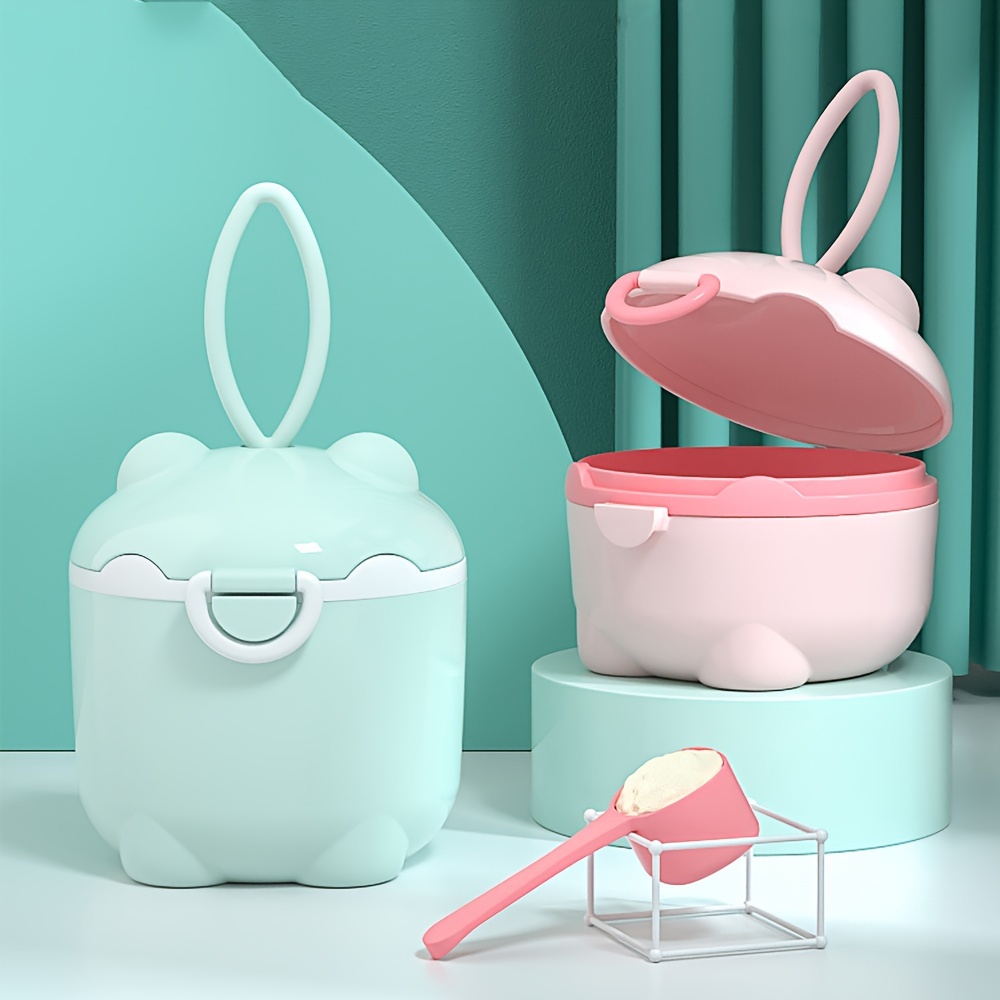 Baby Food Category - กล่องนมผงสี่ชั้นแบบพกพา 1 ชิ้น, ภาชนะบรรจุนมผง, กล่องเก็บอาหารขนมหมุนได้