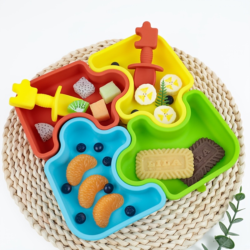 Baby Food Chopper - ชุดอุปกรณ์ป้อนอาหารซิลิโคนสำหรับเด็ก 6 ชิ้น/ชุด ประกอบด้วยช้อน 1 อัน