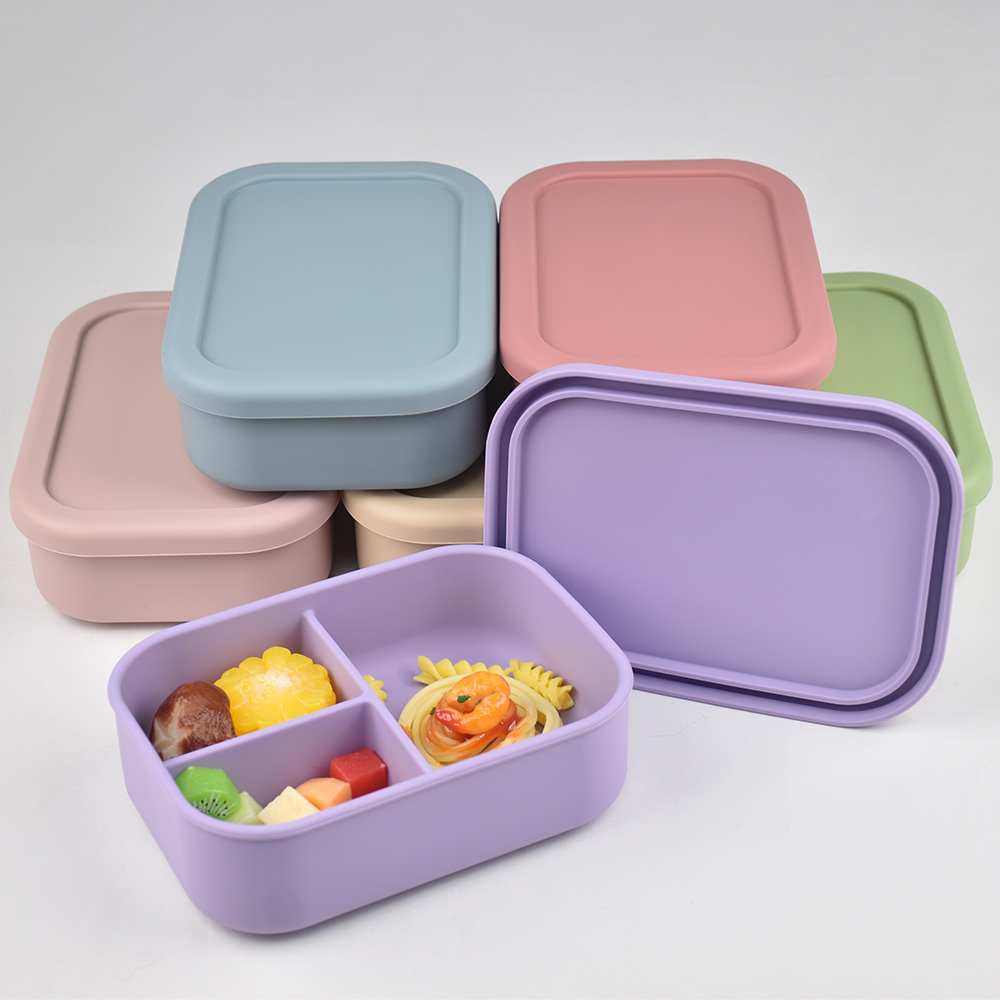 กล่องอาหารกลางวันแบบซิลิโคน 3  - Baby Food Category บทวิจารณ์และราคา