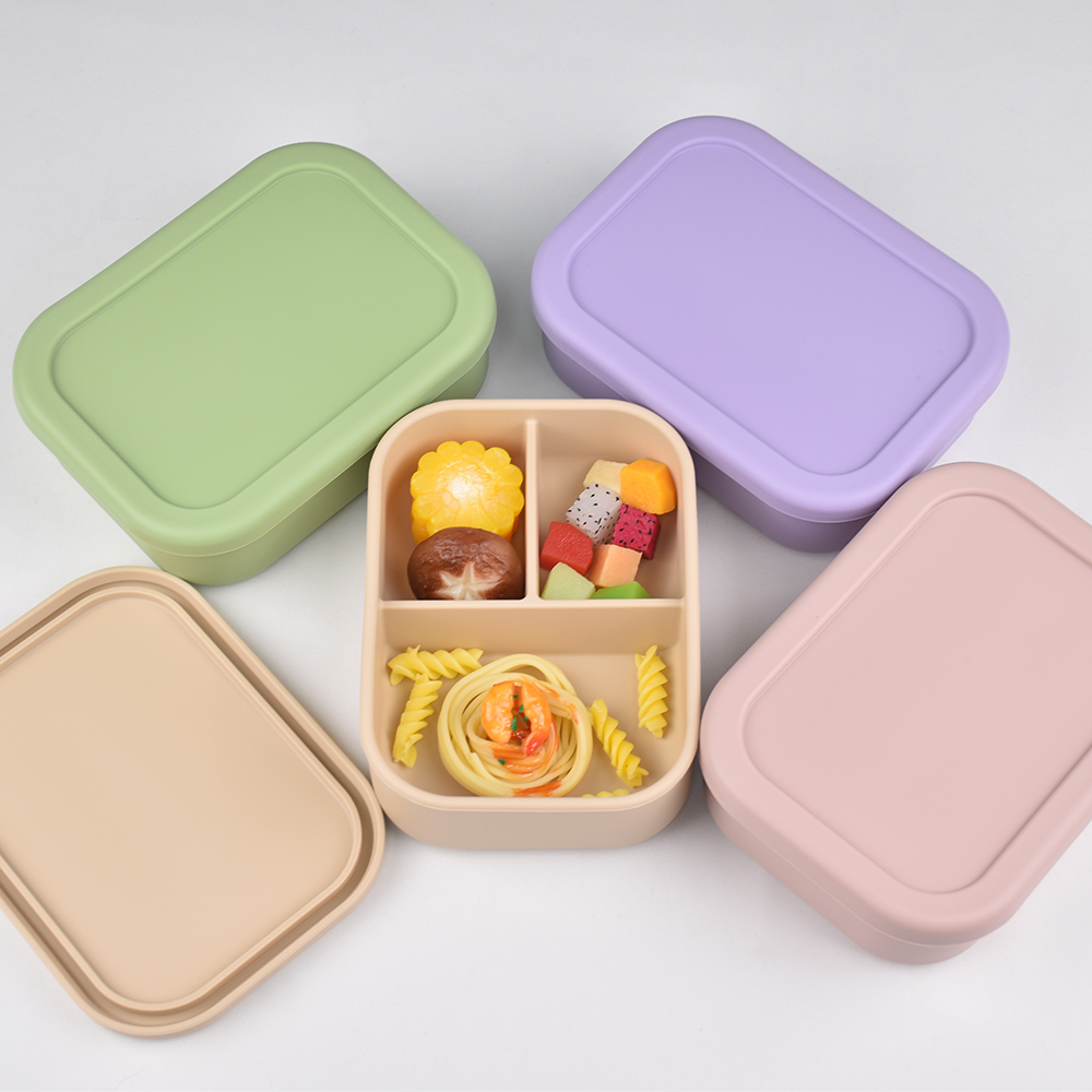 กล่องอาหารกลางวันแบบซิลิโคน 3  - Baby Food Category บทวิจารณ์และราคา