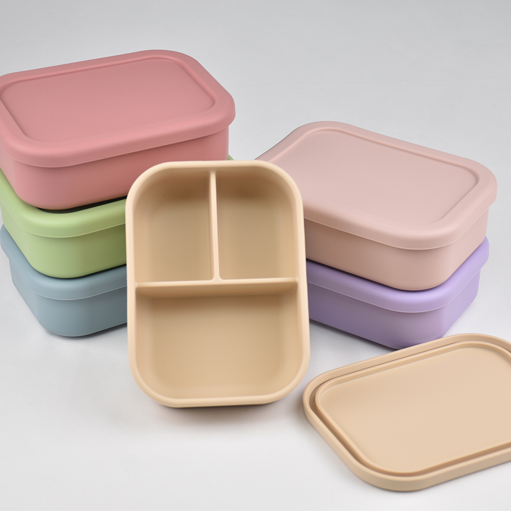 กล่องอาหารกลางวันแบบซิลิโคน 3  - Baby Food Category บทวิจารณ์และราคา