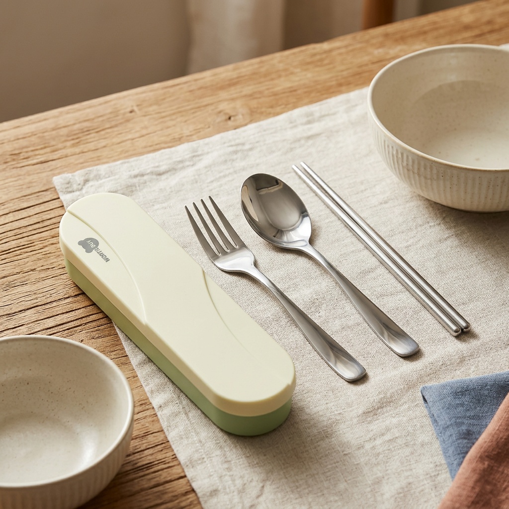 ชุดช้อนส้อมพกพา สแตนเลส พร้อมต - Weaning Spoon Set บทวิจารณ์และราคา