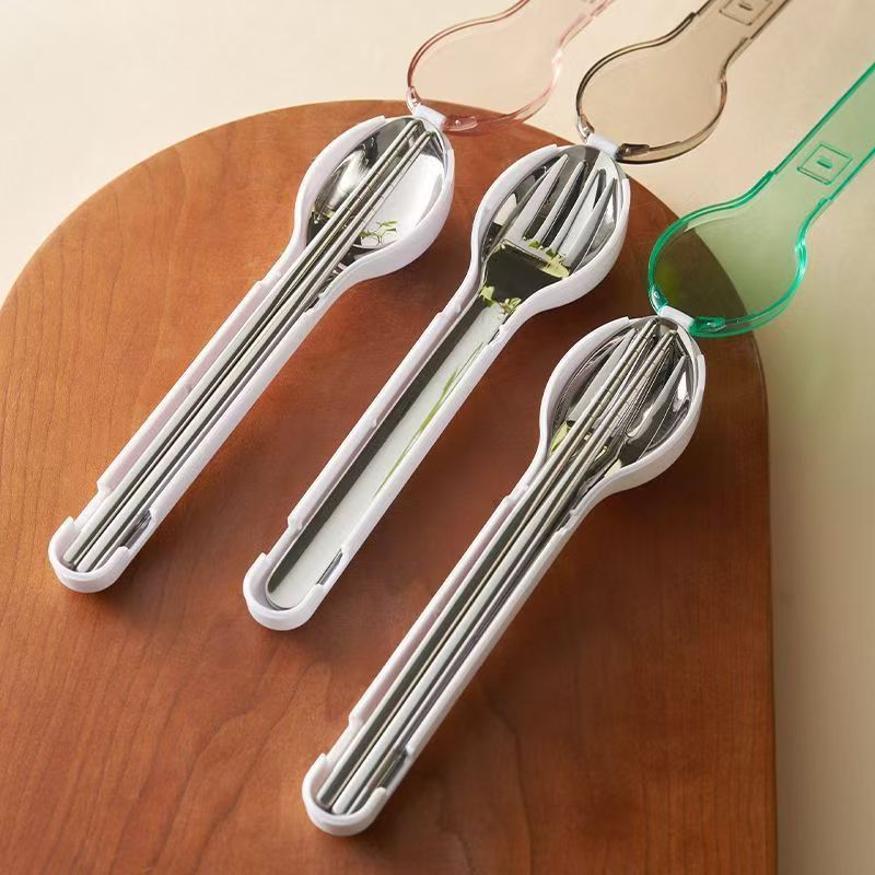 ชุดช้อนส้อมพกพาพร้อมกล่องเก็บข - Weaning Spoon Set บทวิจารณ์และราคา