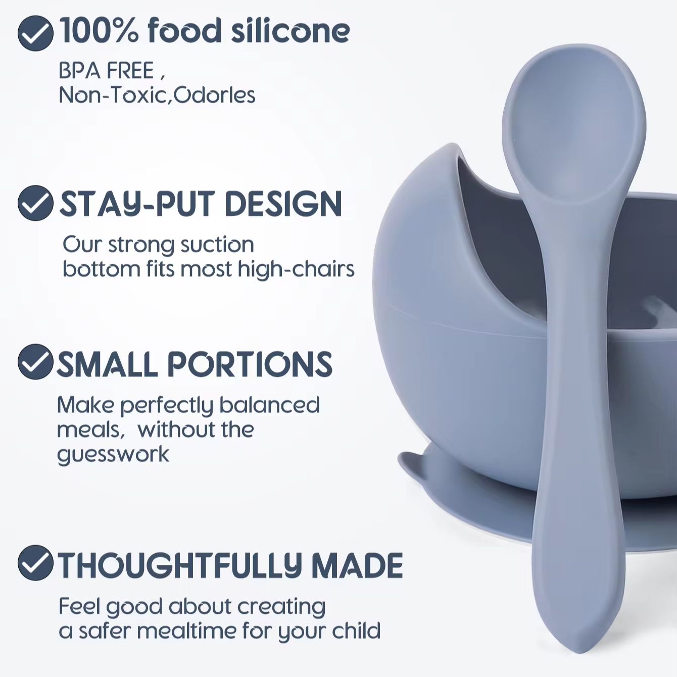 ชุดชามซิลิโคนพร้อมจุกดูด 2 ชิ้ - Baby Food Product บทวิจารณ์และราคา