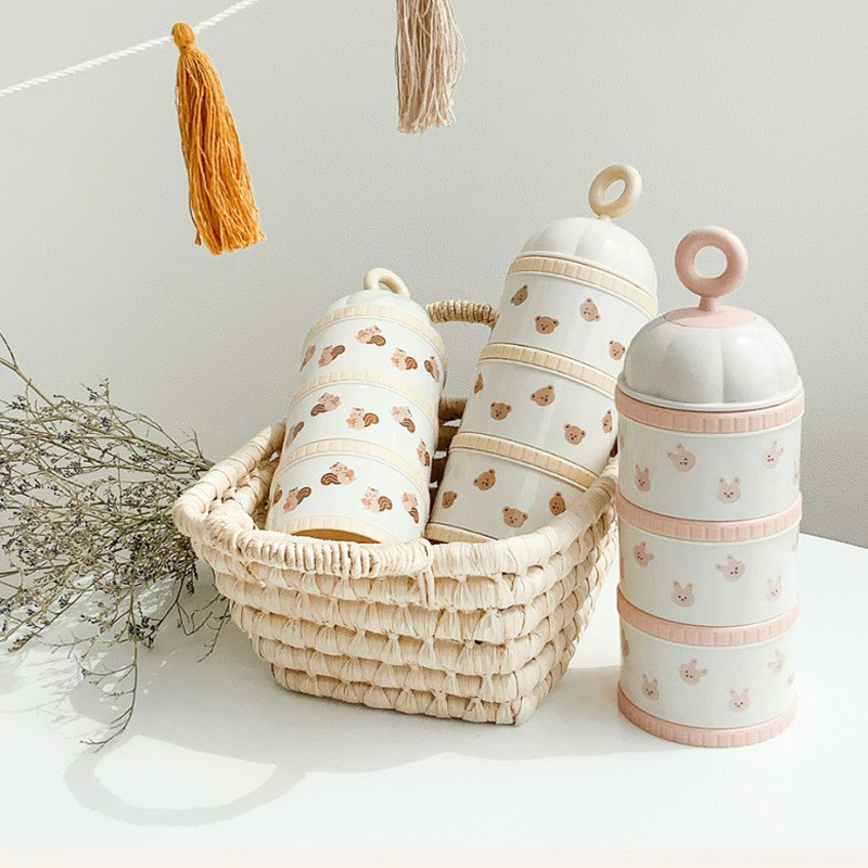 หมีน่ารักกล่องนมผงอุปกรณ์เสริม - Baby Food Category บทวิจารณ์และราคา