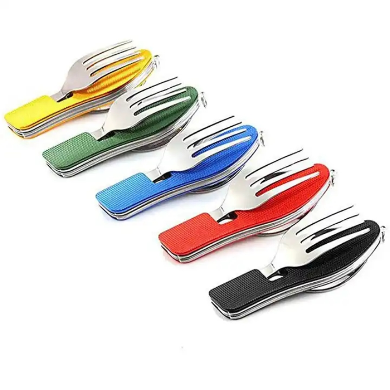 ช้อนส้อมสแตนเลส 4 In 1 กลางแจ้ - Weaning Spoon Set บทวิจารณ์และราคา