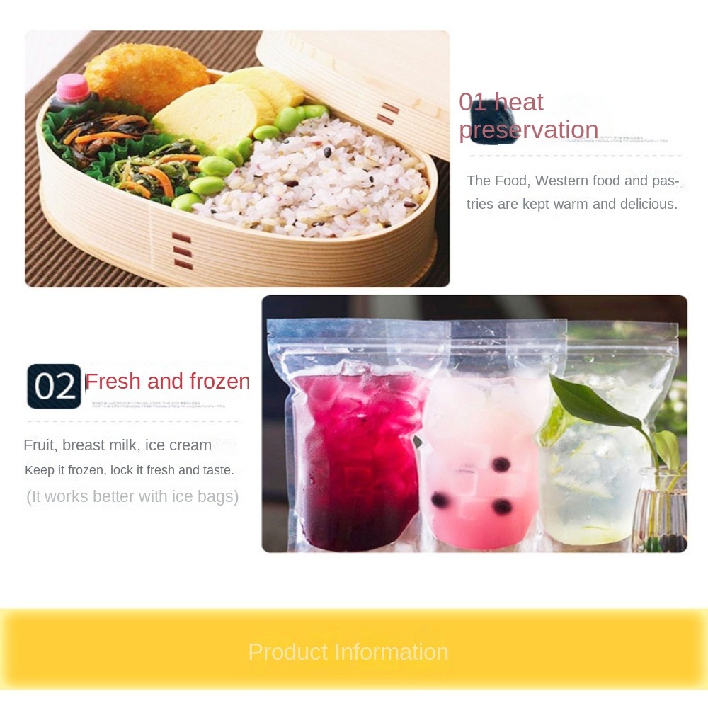 ผ้า Oxford ถุงอาหารกลางวันฉนวน - Baby Food Zip Lock Bag บทวิจารณ์และราคา