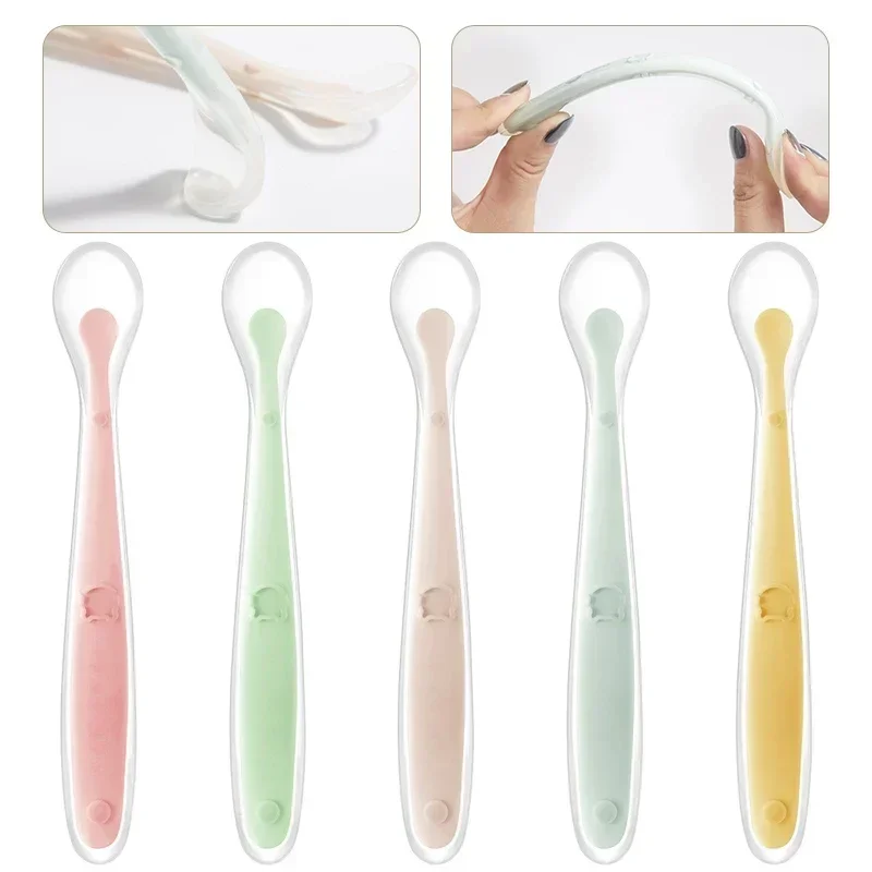 ช้อนเด็กซิลิโคนอ่อนนุ่มเด็กวัย - Weaning Spoon Set บทวิจารณ์และราคา