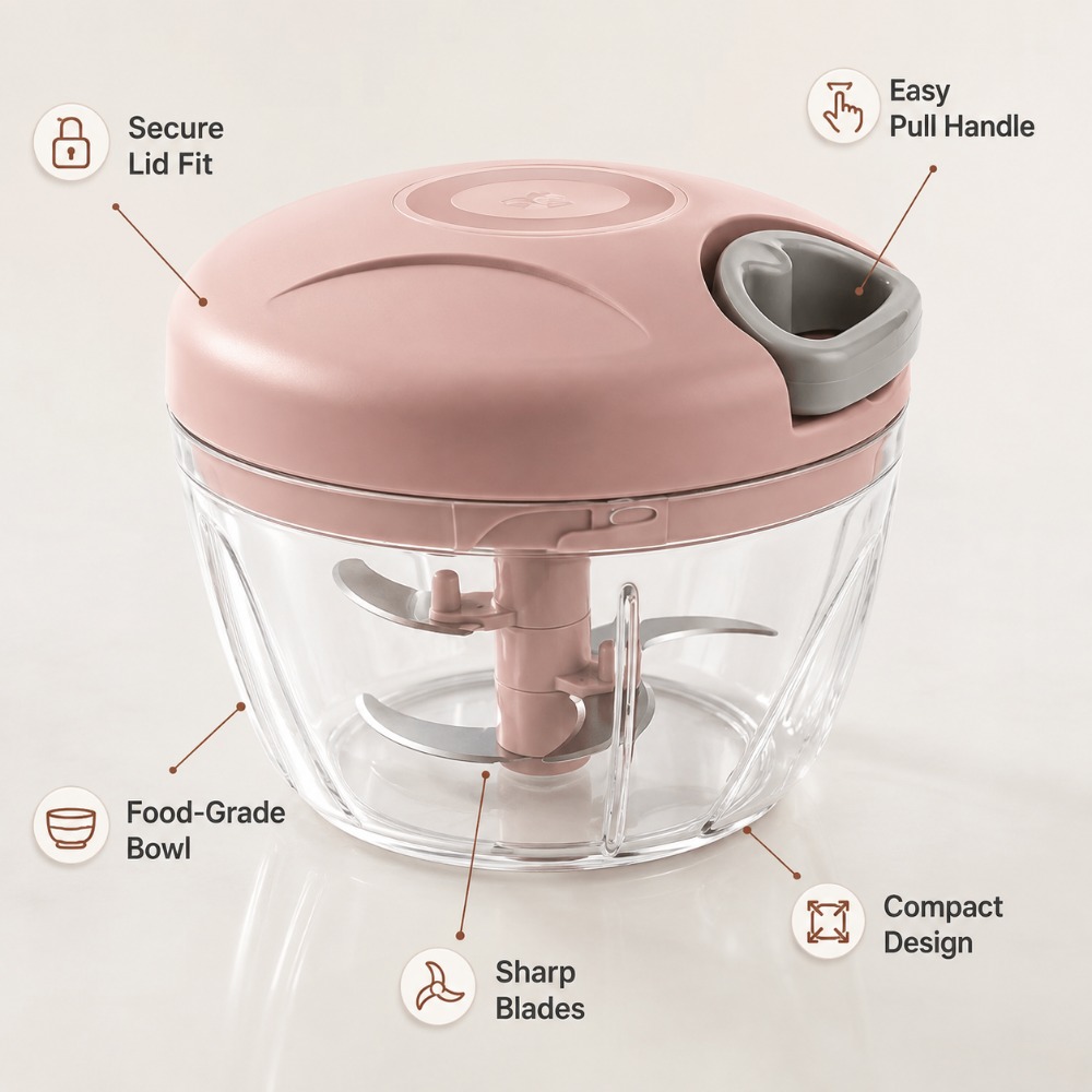 เครื่องบดกระเทียมแบบดึงเชือกด้ - Baby Food Chopper บทวิจารณ์และราคา