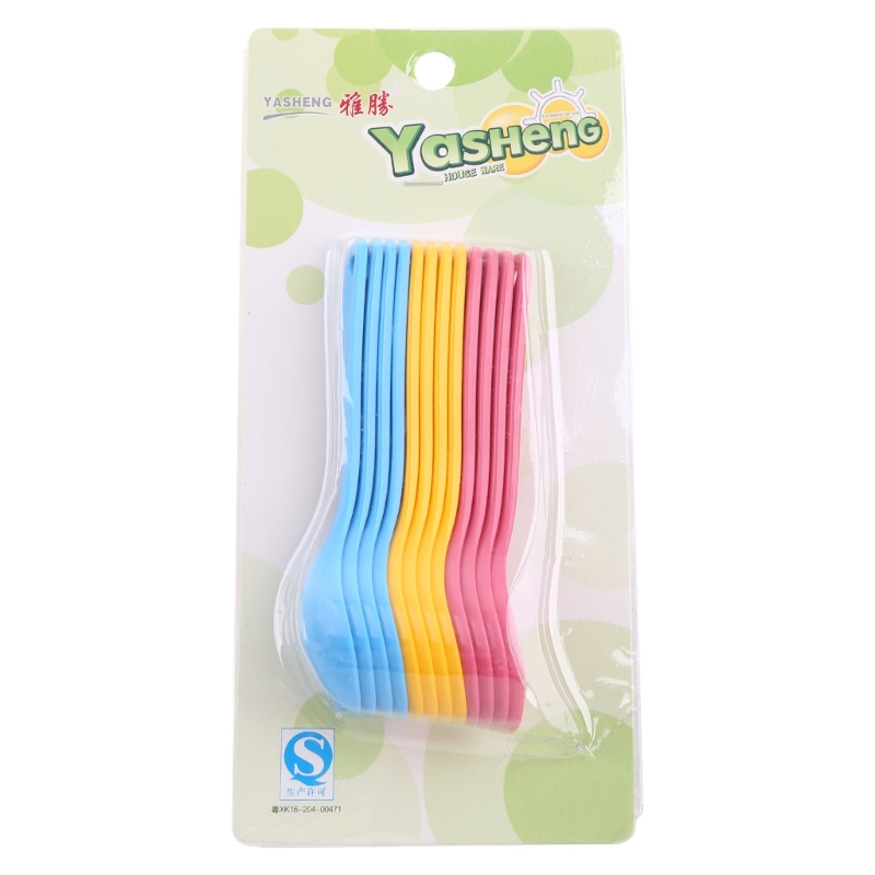12Pcs เด็กช้อนพลาสติกปลอดภัยเด - Weaning Spoon Set บทวิจารณ์และราคา