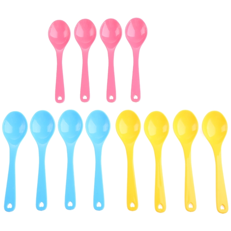 12Pcs เด็กช้อนพลาสติกปลอดภัยเด - Weaning Spoon Set บทวิจารณ์และราคา